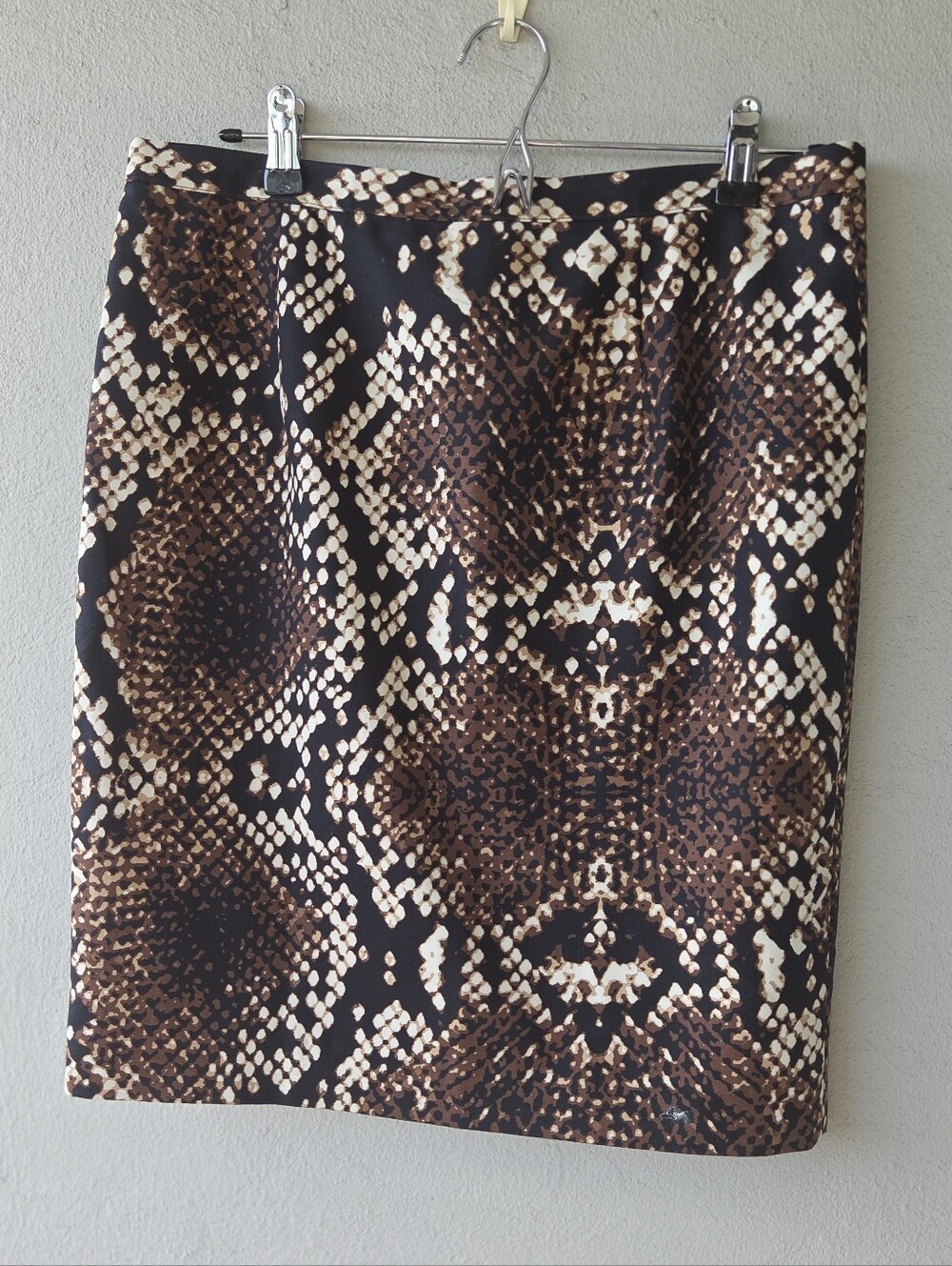 MICHAEL Michael Kors Brown & Black Snake-Print Pencil Skirt Sz 8